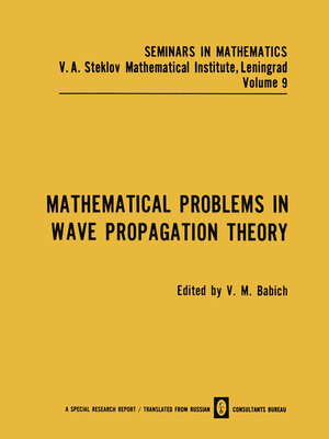 cover image of Mathematical Problems in Wave Propagation Theory